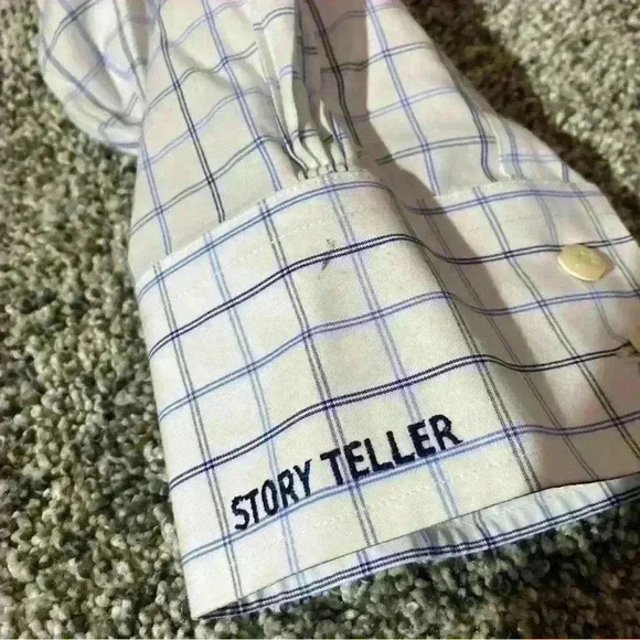 BROOKS BROTHERS MAKERS COTTON NON IRON DRESS SHIRT  White & Blue Stripe 2XL - Picture 4 of 9